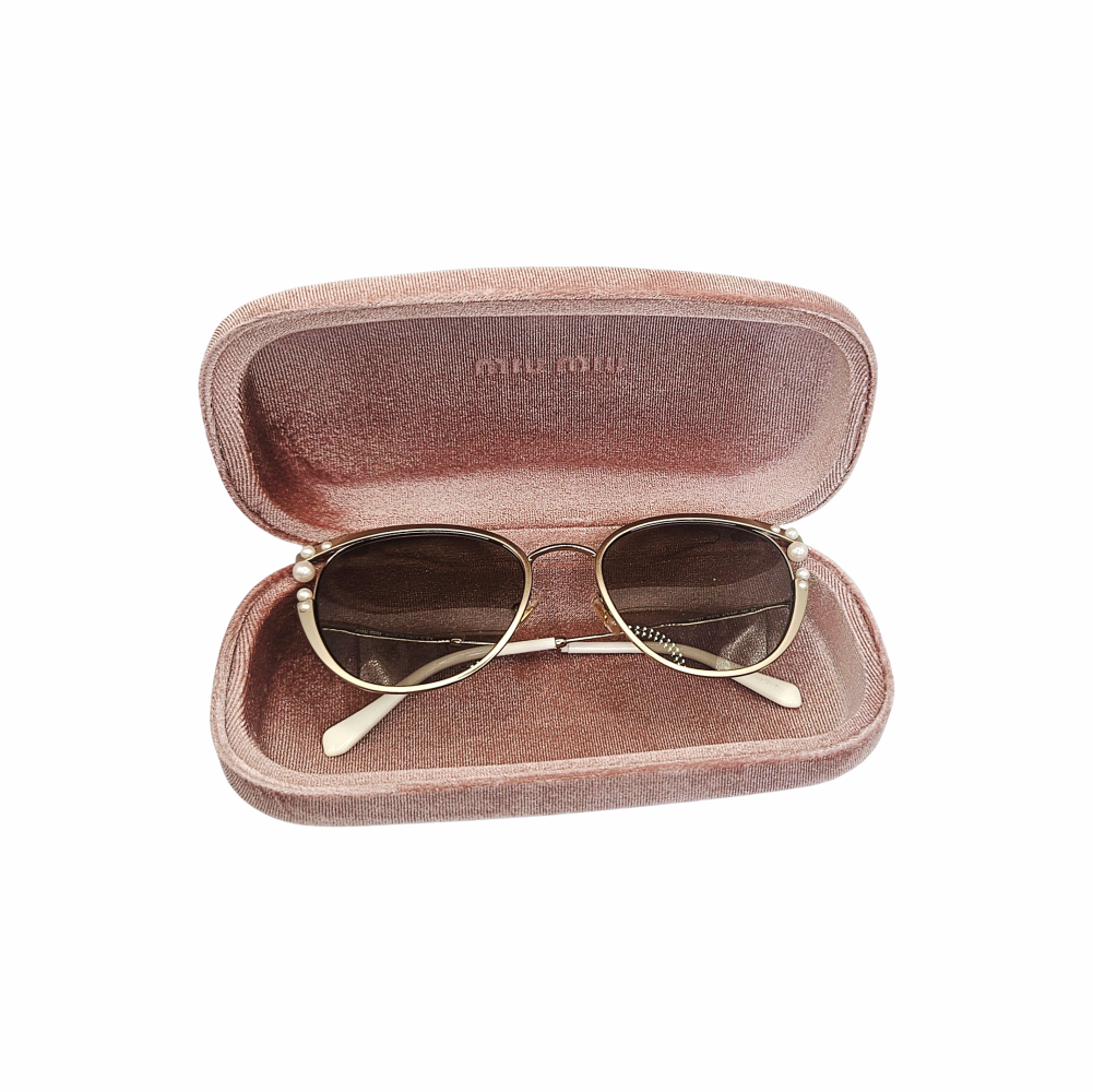 MU 62VS Pearl Cat-Eye Sunglasses - Miu Miu