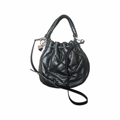 Quilted Puffer Leather Shoulder Bag - Moncler