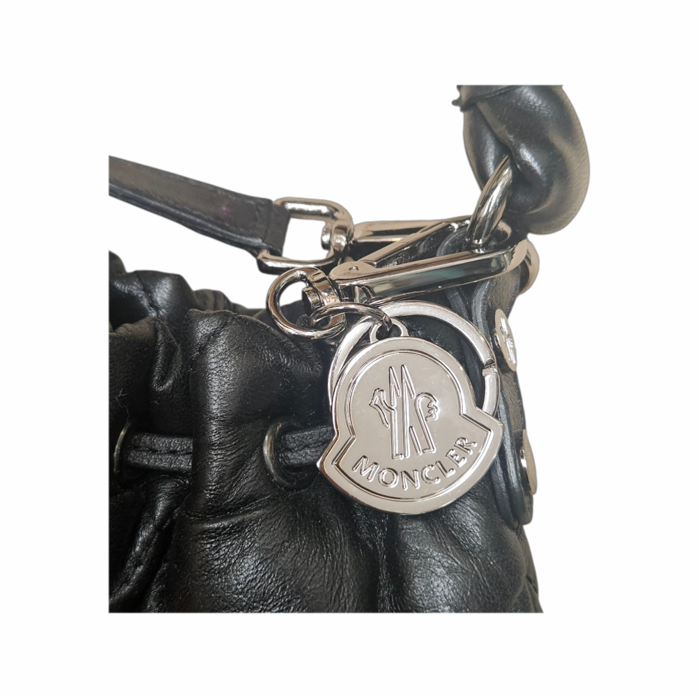 Quilted Puffer Leather Shoulder Bag - Moncler