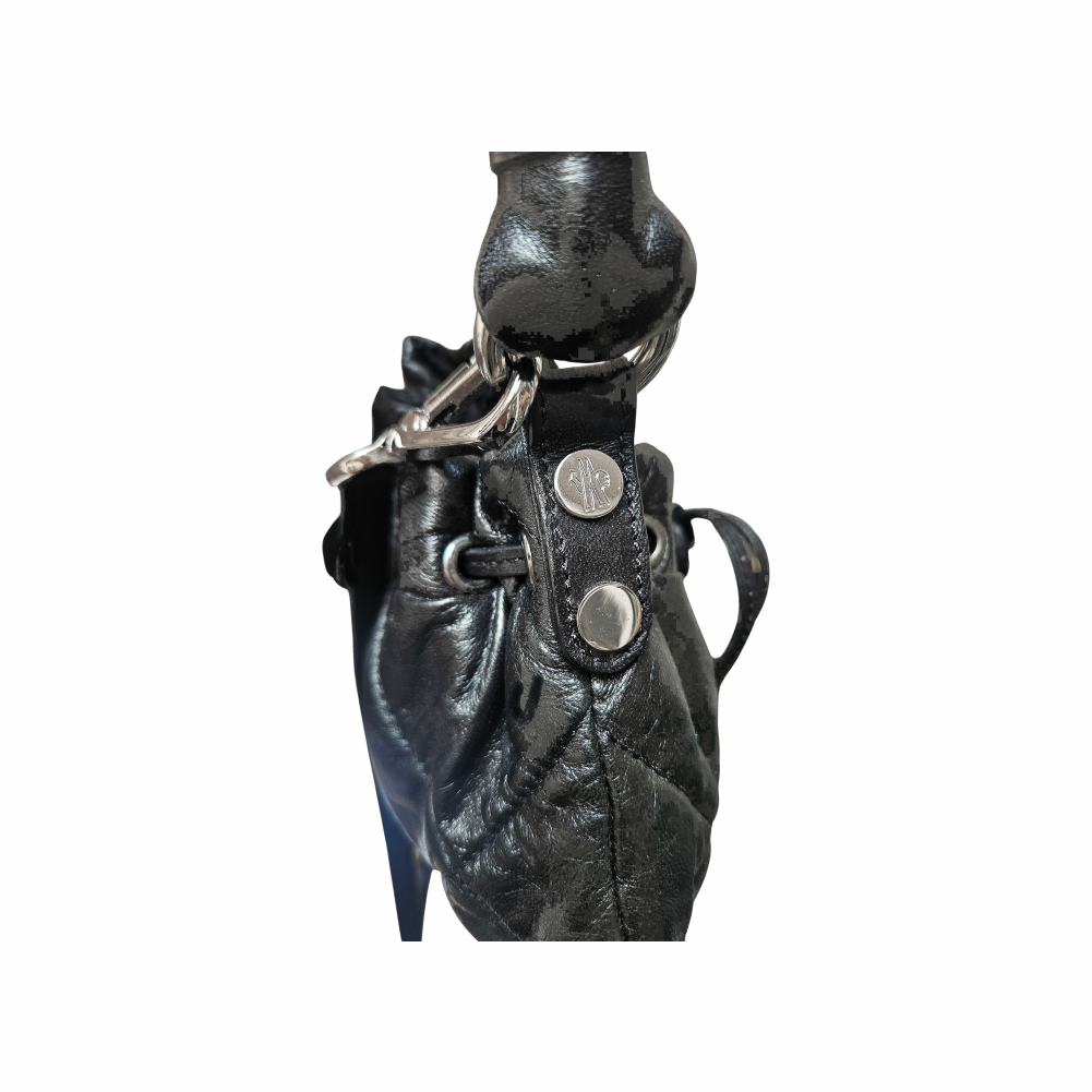 Quilted Puffer Leather Shoulder Bag - Moncler
