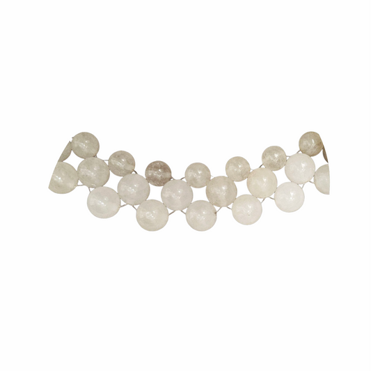 Translucent Quartz-Effect Multi-Strand Beaded Statement Necklace