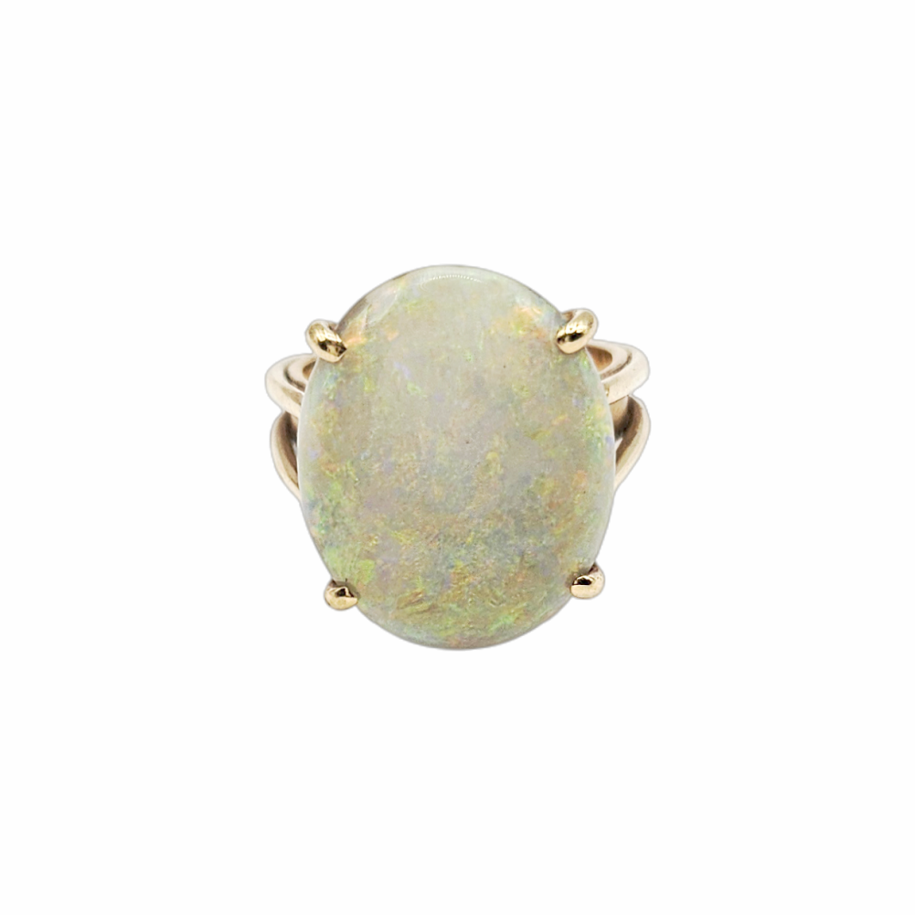 Genuine Opal Cocktail Solitaire Ring - Re:Velvet