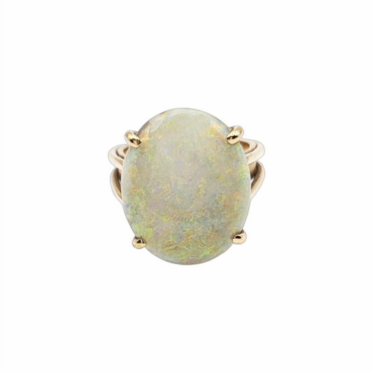 Genuine Opal Cocktail Solitaire Ring - Re:Velvet