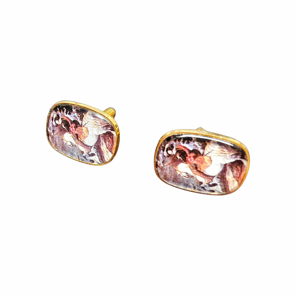 Vintage Late 1990s Equestrian Picture Cufflinks