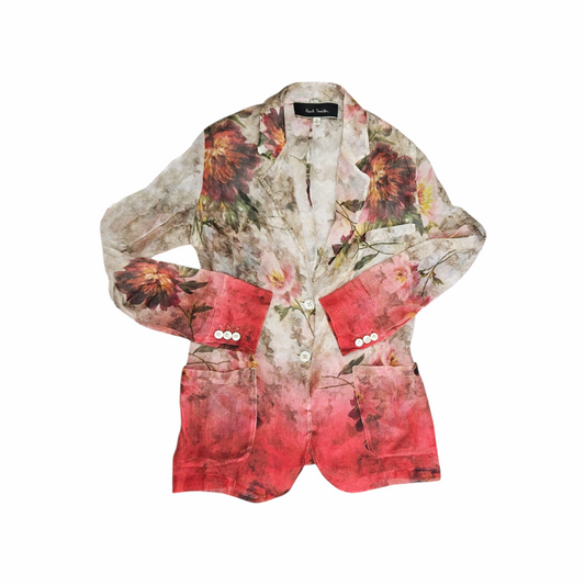 Floral Print Silk Organza Blazer - Paul Smith