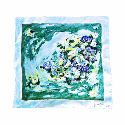 Vintage 1980s Floral Silk Scarf - Pierre Balmain