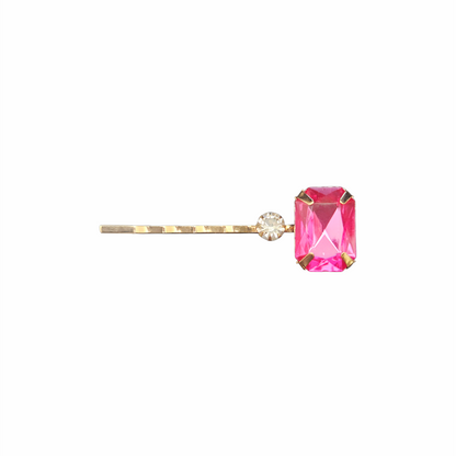Jewel-Tone Crystal Hair Grips