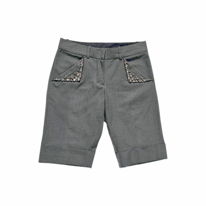 Bejewelled Knee-Length Tailored Bermuda Shorts - Robert Rodriguez