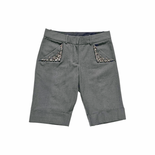 Bejewelled Knee-Length Tailored Bermuda Shorts - Robert Rodriguez