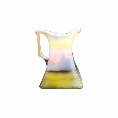 Antique Bavaria Porcelain Cream Pitcher Pastel Landscape - Royal Bayreuth