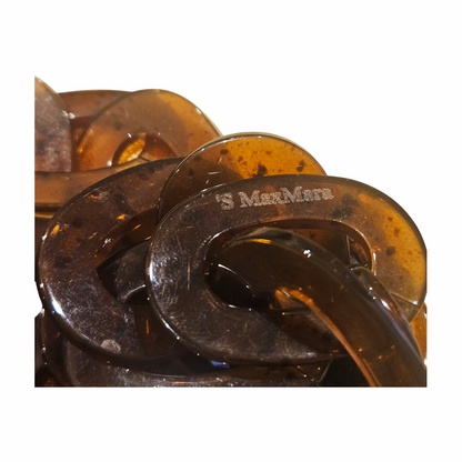 Vintage-style ’S Max Mara amber resin statement necklace