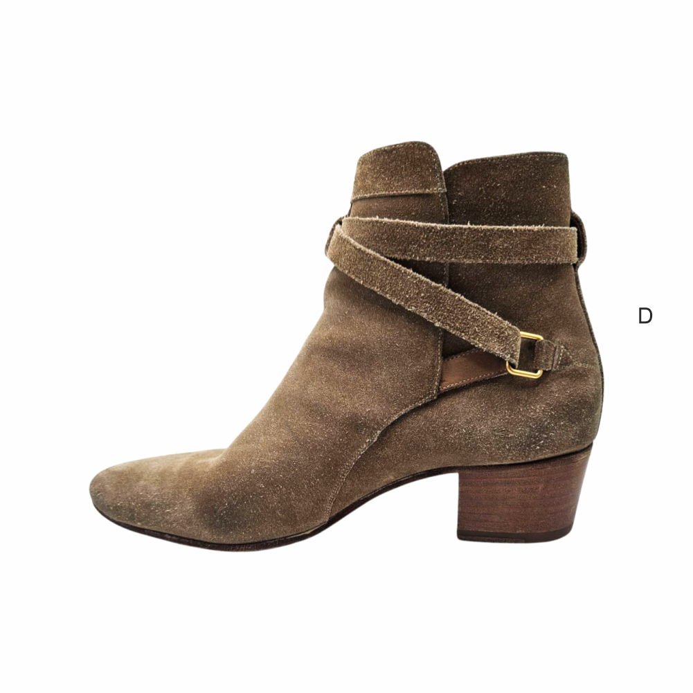 Jodhpur Suede Ankle Boots " Blake" in "New Sigaro" - Saint Laurent by Hedi Slimane