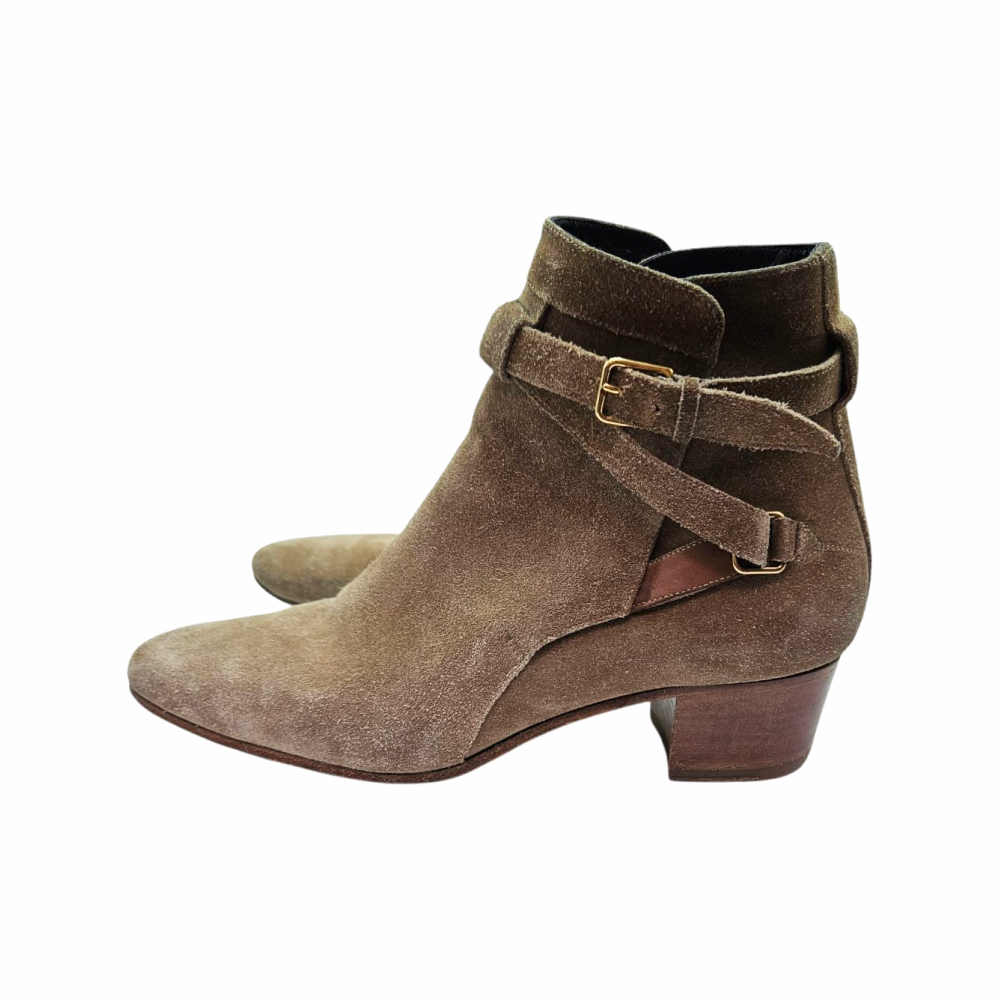 Jodhpur Suede Ankle Boots " Blake" in "New Sigaro" - Saint Laurent by Hedi Slimane