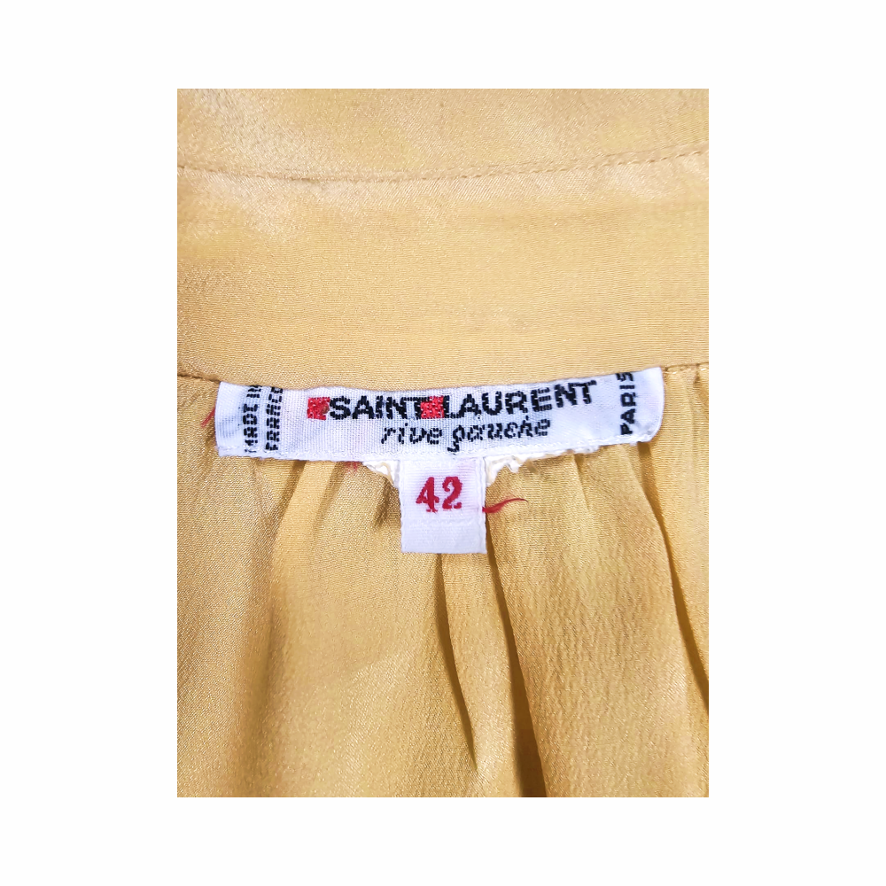 Vintage Silk pussy-bow blouse late 1970s–early 1980s - Saint Laurent Rive Gauche