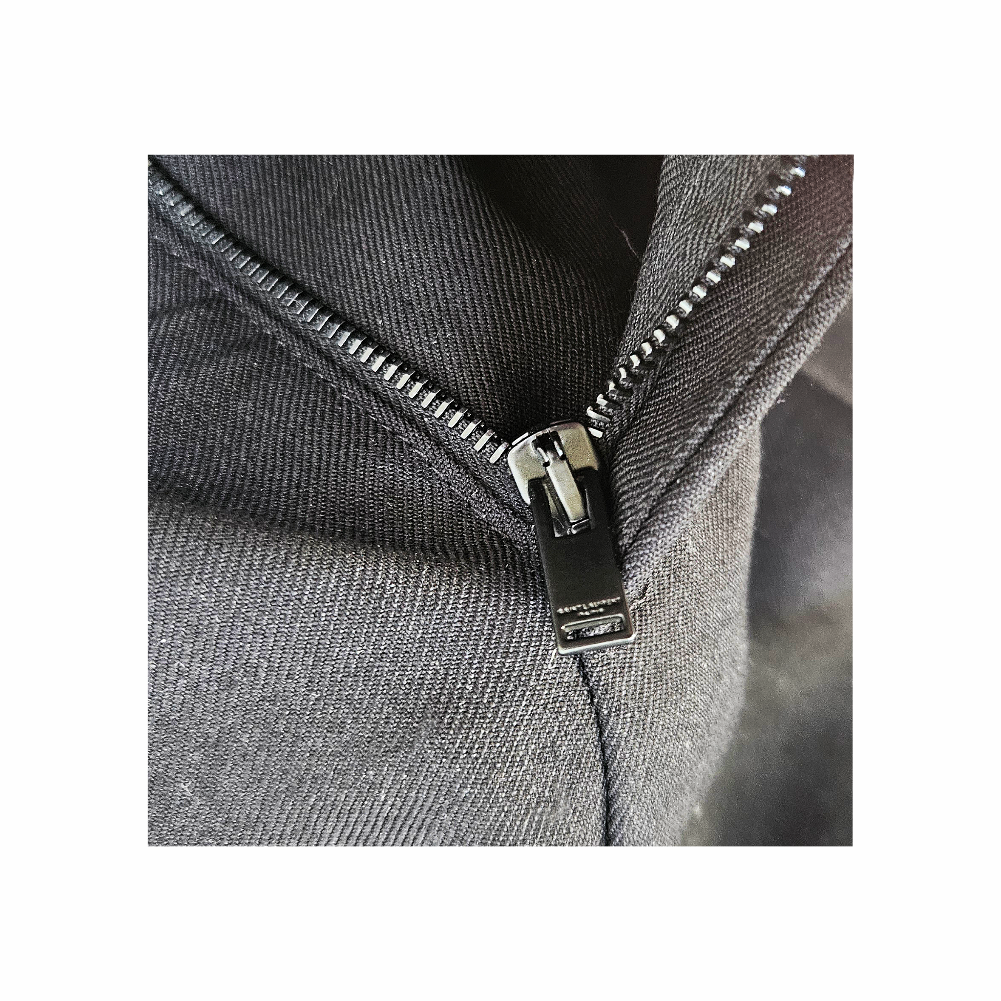 Black Wool Gabardine Tapered Suit Trousers- Saint Laurent