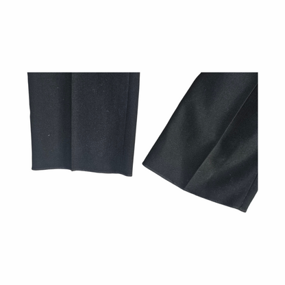 Black Wool Gabardine Tapered Suit Trousers- Saint Laurent