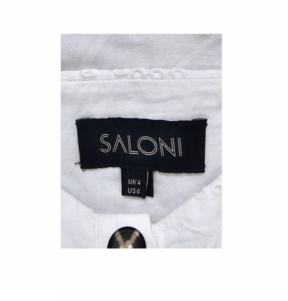 Broderie Anglaise Buttoned up Midi Dress - Saloni