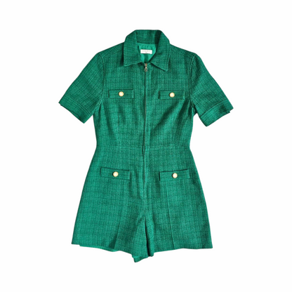 Zip-Up PlaySuit in Tweed - Sandro