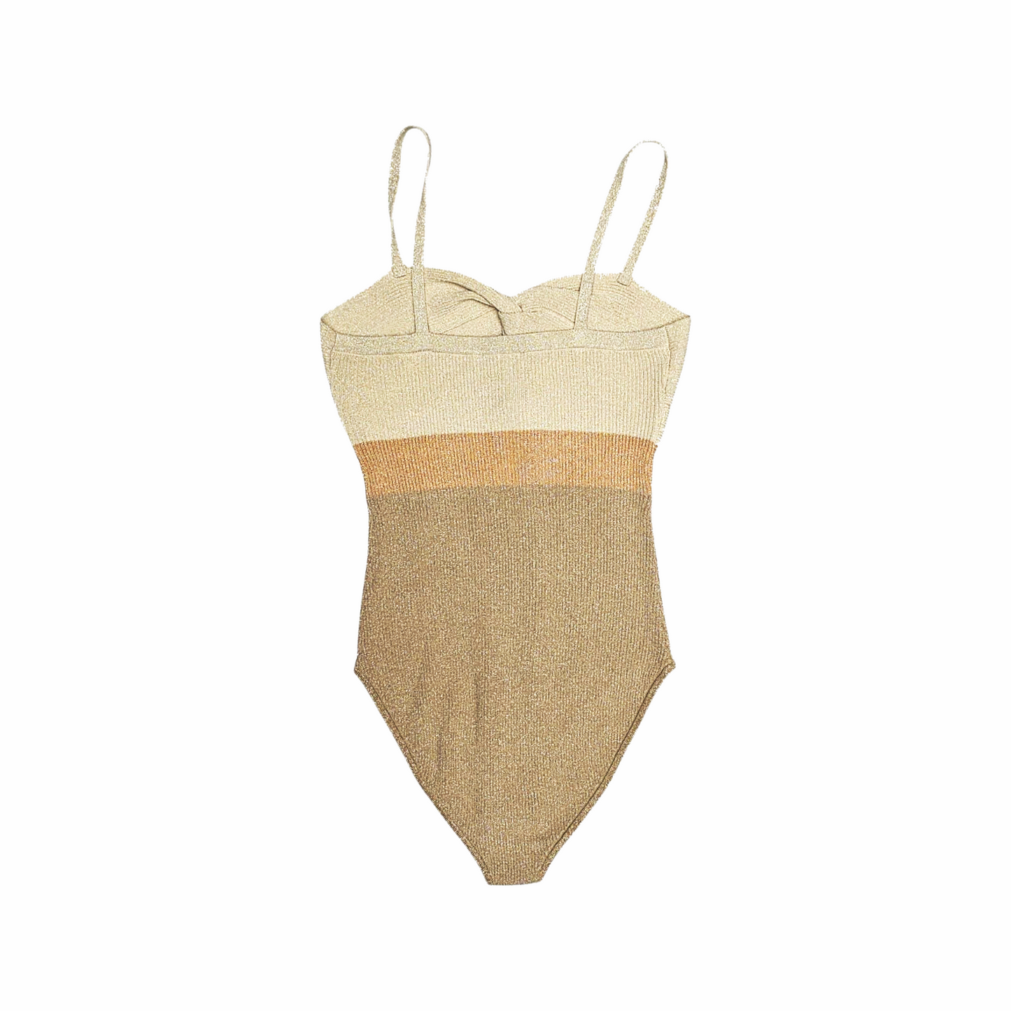 Metallic  tri-colour Swimsuit with Openwork detailing  - Sandro