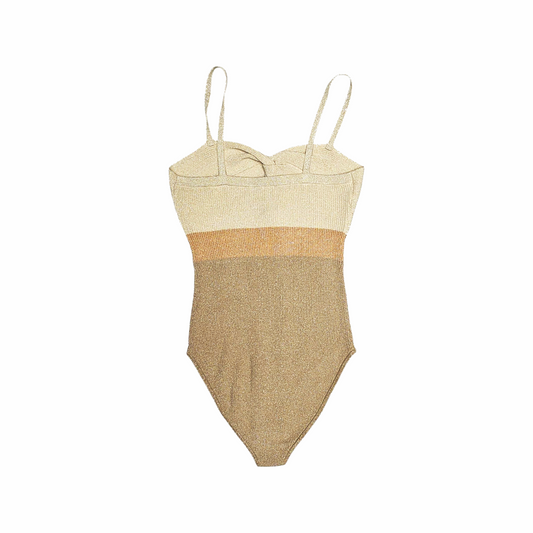 Metallic  tri-colour Swimsuit with Openwork detailing  - Sandro
