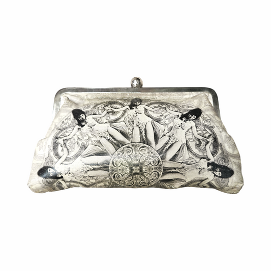 Cabaret Frame Clutch with Silver-Tone Frame - Sarah´s Bag
