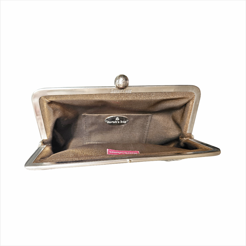 Cabaret Frame Clutch with Silver-Tone Frame - Sarah´s Bag - Re:Velvet