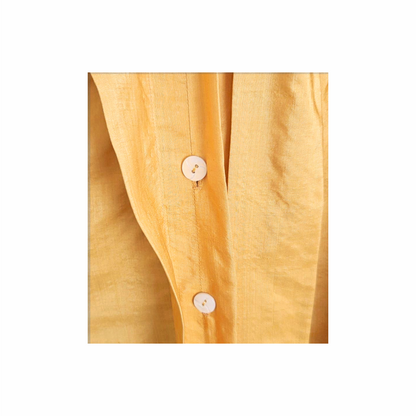Vintage Silk Lavallière Blouse in Saffron Gold - Senatore Moda - Re:Velvet