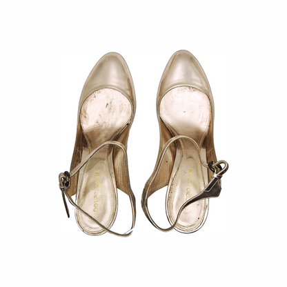 Metallic Slingback Pumps - Sergio Rossi