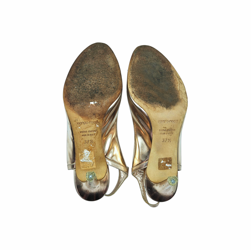 Metallic Slingback Pumps - Sergio Rossi