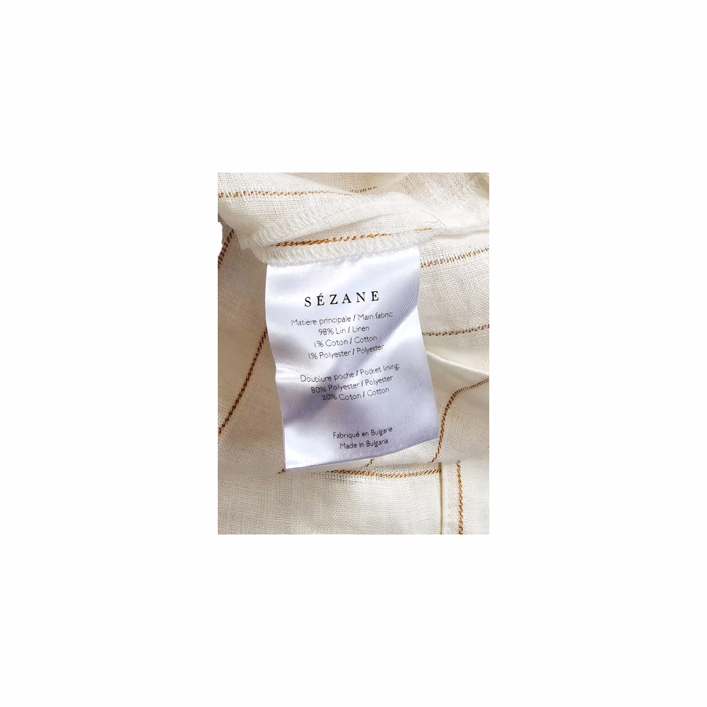 High Waist Belted Linen Shorts - Sézane
