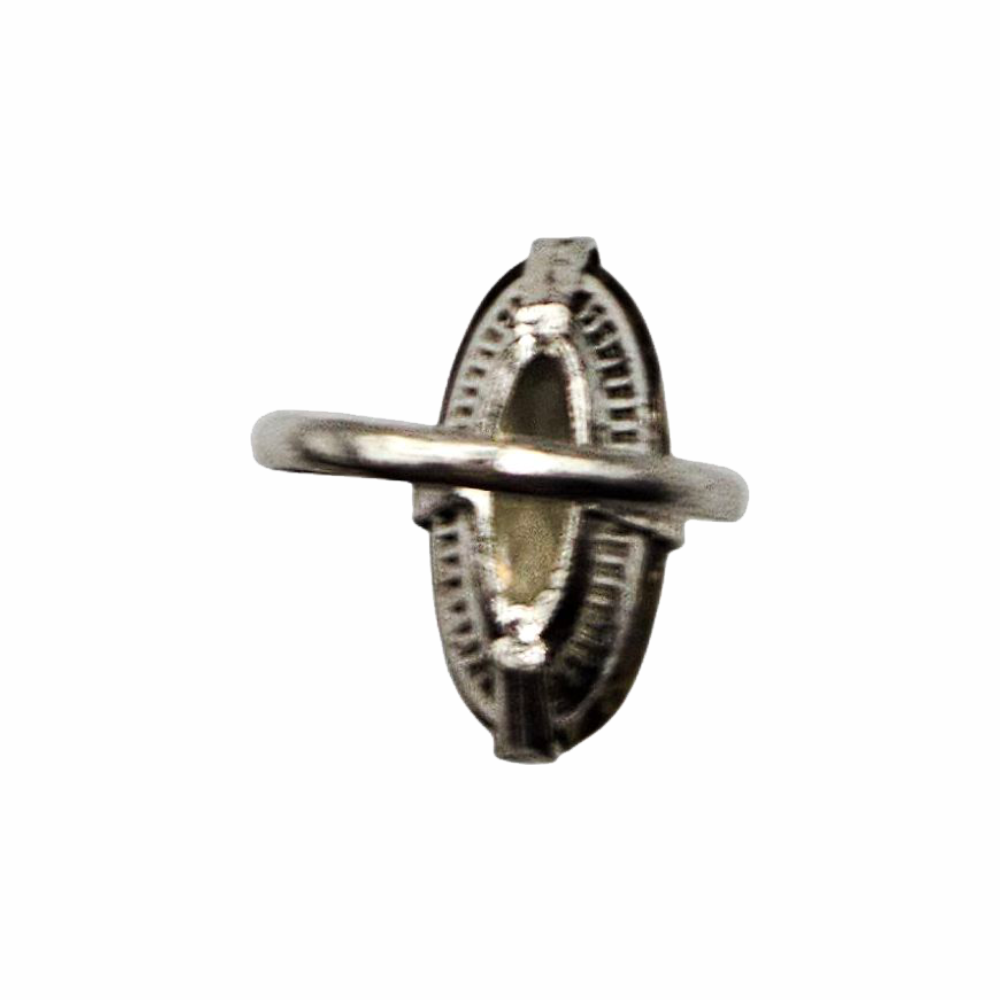 Vintage Sterling Silver Large Smoky Quartz Solitaire Cocktail Ring