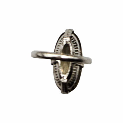 Vintage Sterling Silver Large Smoky Quartz Solitaire Cocktail Ring