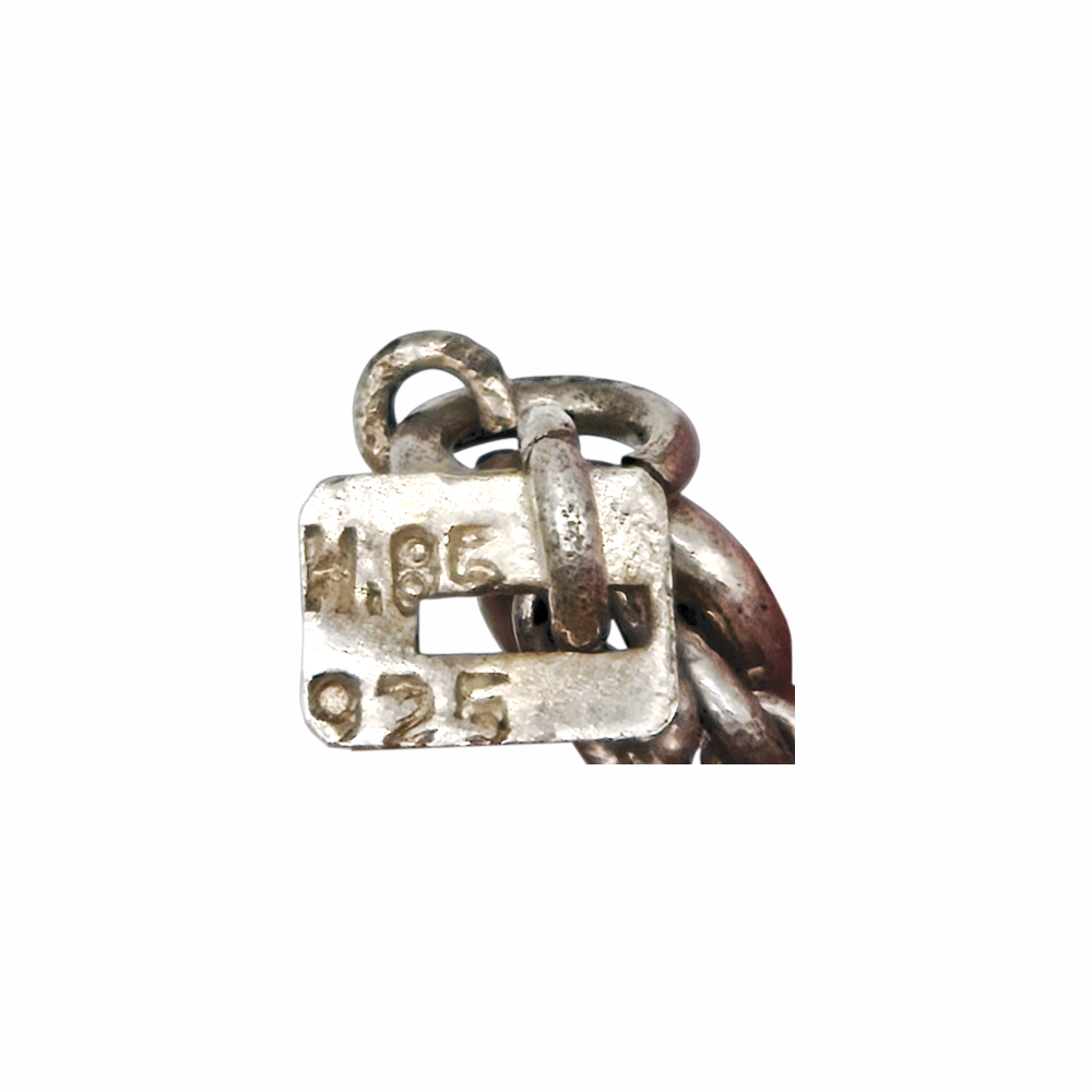 925 sterling silver hallmark and maker’s mark on vintage artisan necklace