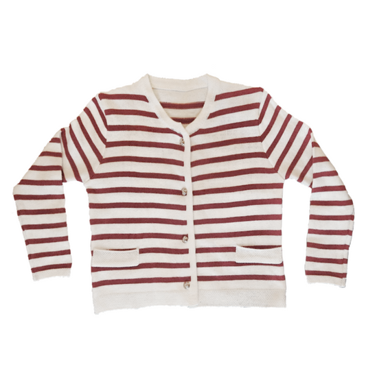 Red Stripes Cardigan - Re:Velvet