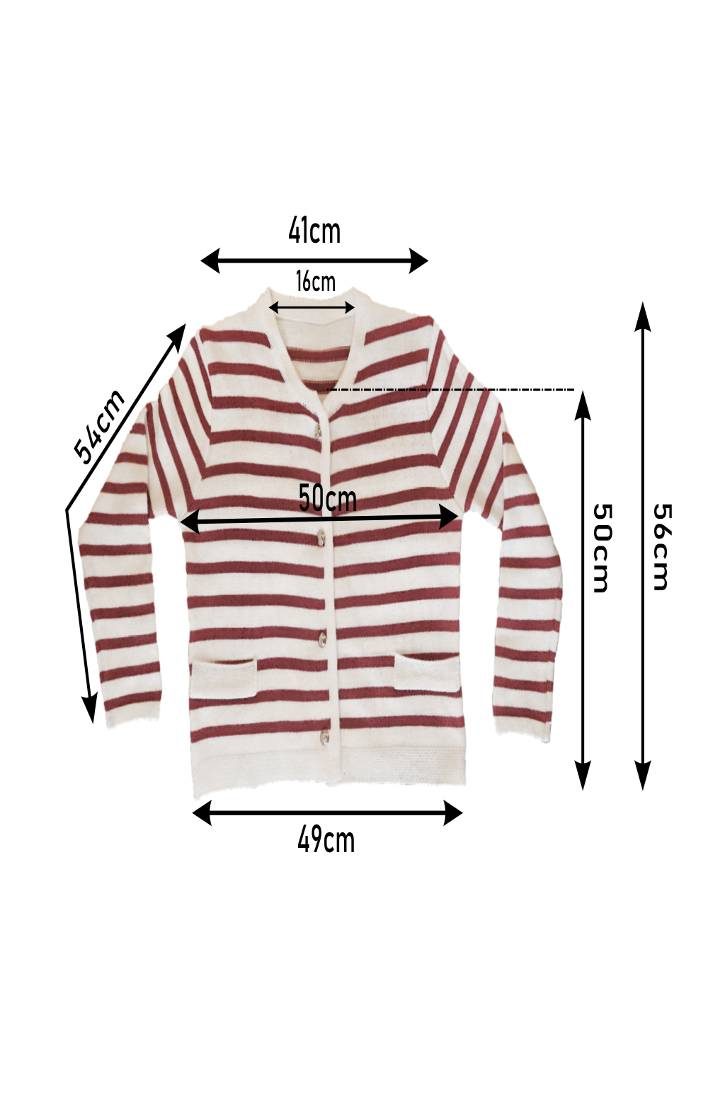 Red Stripes Cardigan - Re:Velvet