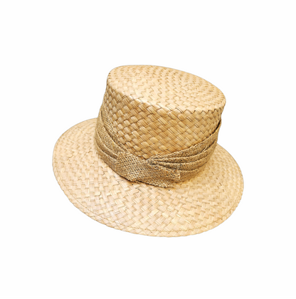 Stormafit Leisure wide-brim straw hat with natural fibre band. British country-style summer hat with structured high crown and neutral woven finish.