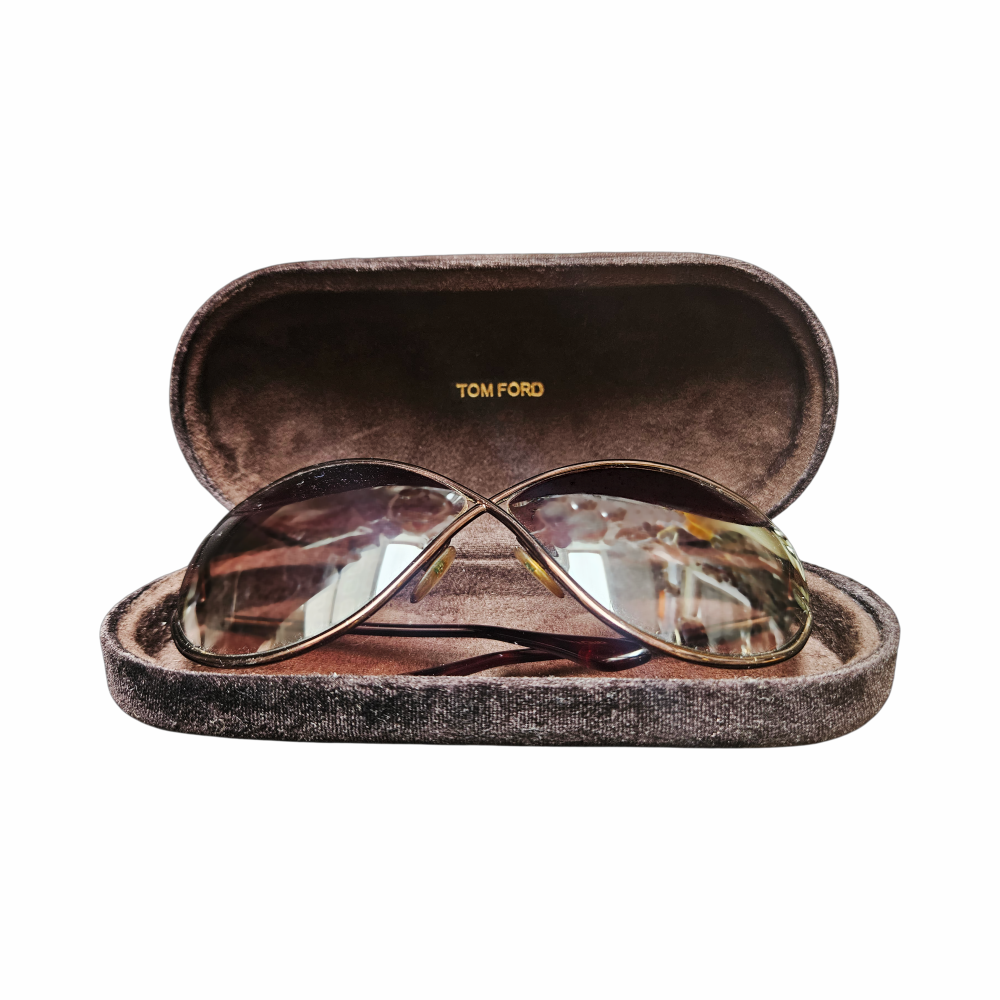 Vintage 2000s Jasmine Bronze Crossover Butterfly Sunglasses - Tom Ford - Re:Velvet