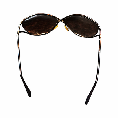 Tom Ford TF137 Jasmine vintage sunglasses, c.2009, with bronze crossover butterfly frame, brown lenses, original case and box. Made in Italy.