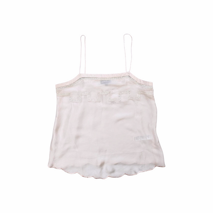 Retro-Style Spaghetti Strap Silk Camisole - Top Shop