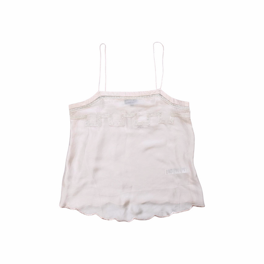 Retro-Style Spaghetti Strap Silk Camisole - Top Shop