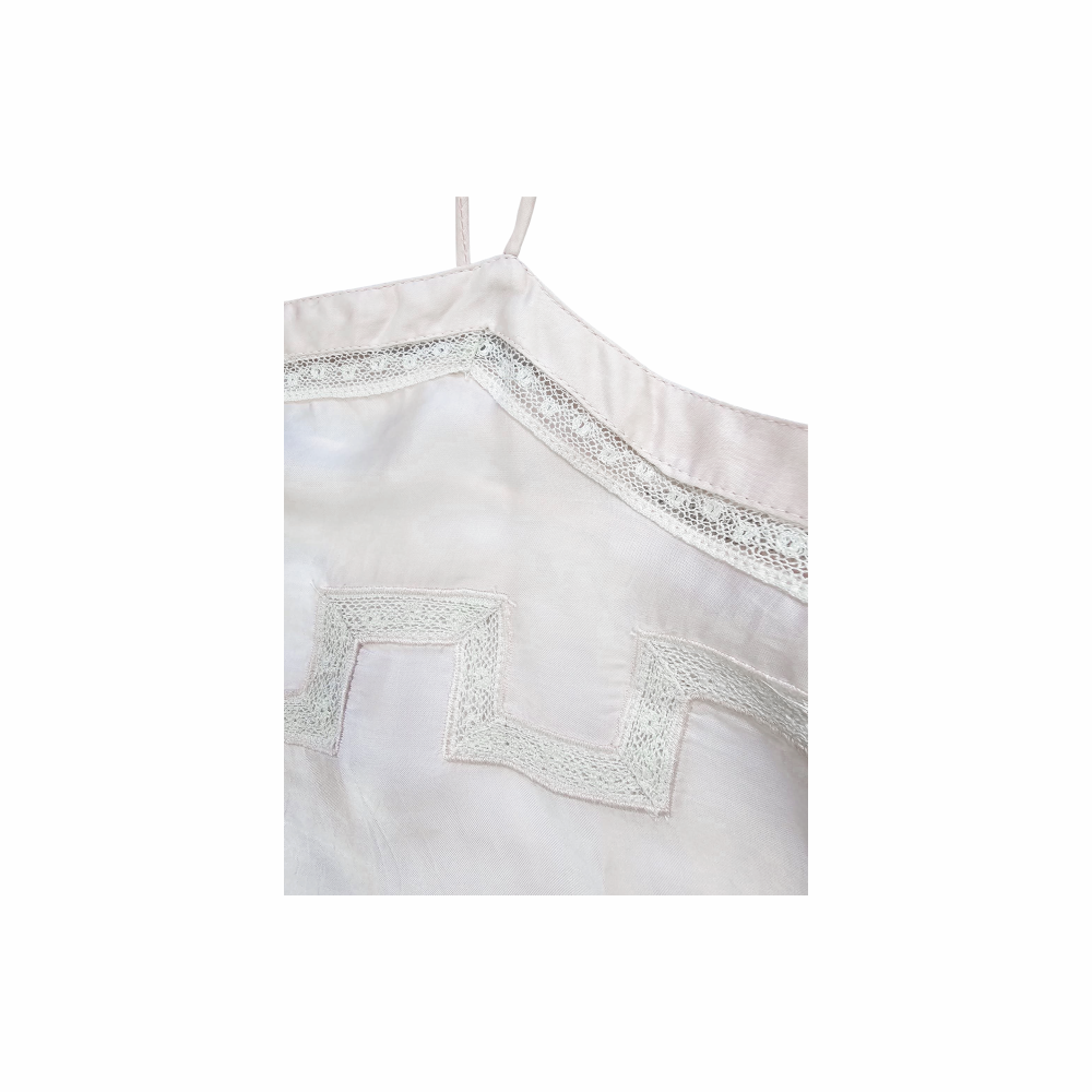 Retro-Style Spaghetti Strap Silk Camisole - Top Shop