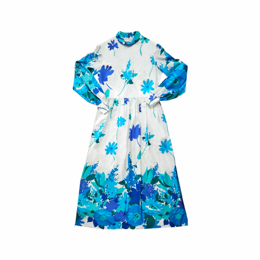 1970s Vintage Maxi Floral Dress - Trina Lewis