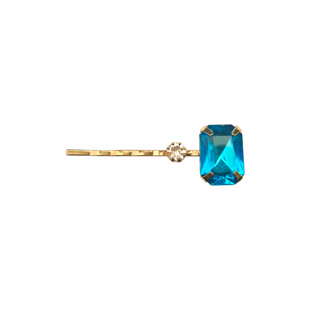 Jewel-Tone Crystal Hair Grips