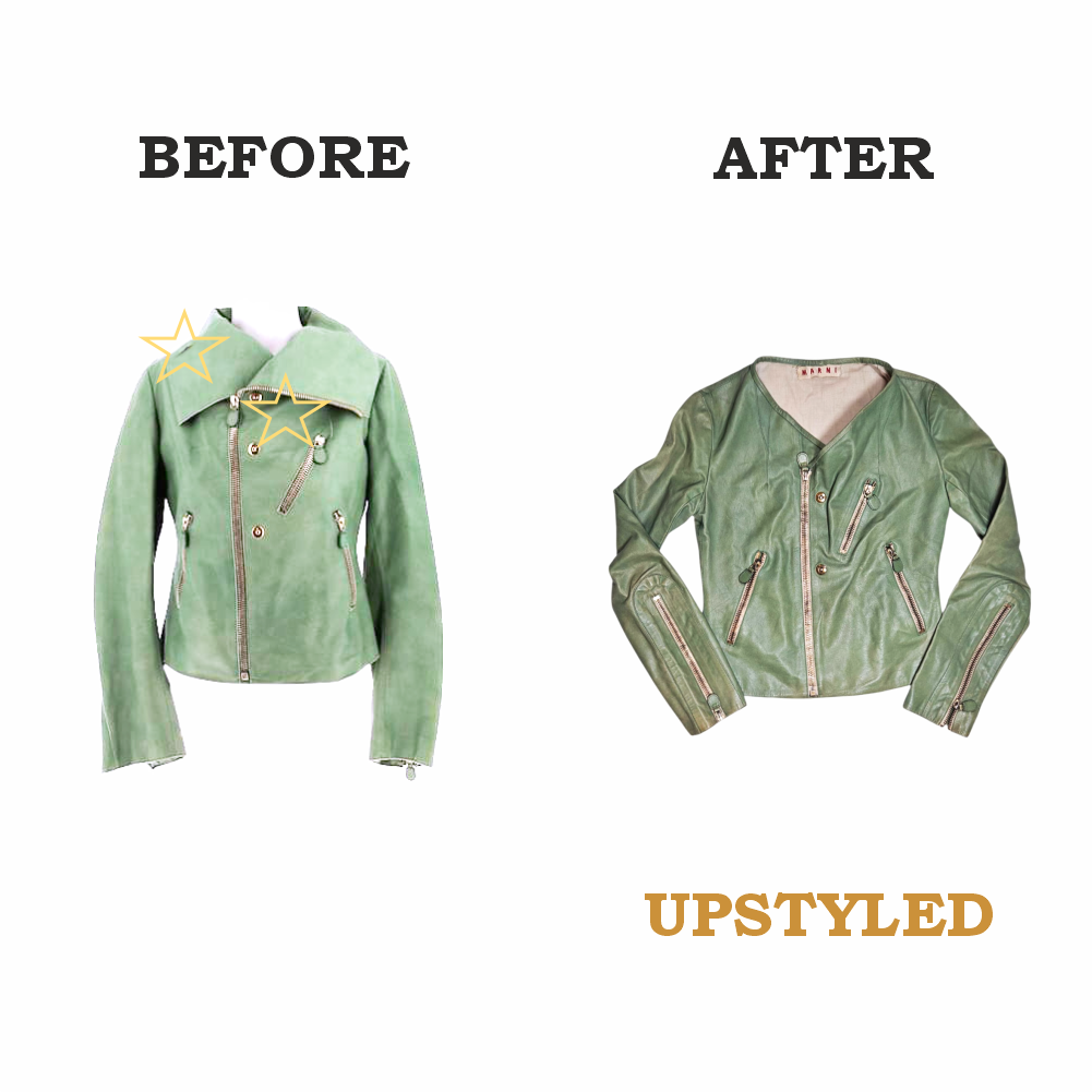 Upstyled Distressed Leather Biker Jacket - Marni