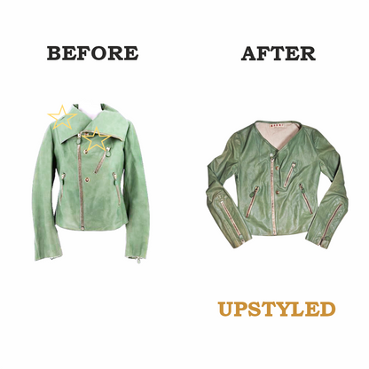 Upstyled Distressed Leather Biker Jacket - Marni