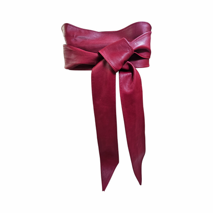 Leather Obi- like Wrap Belt - Uterqüe