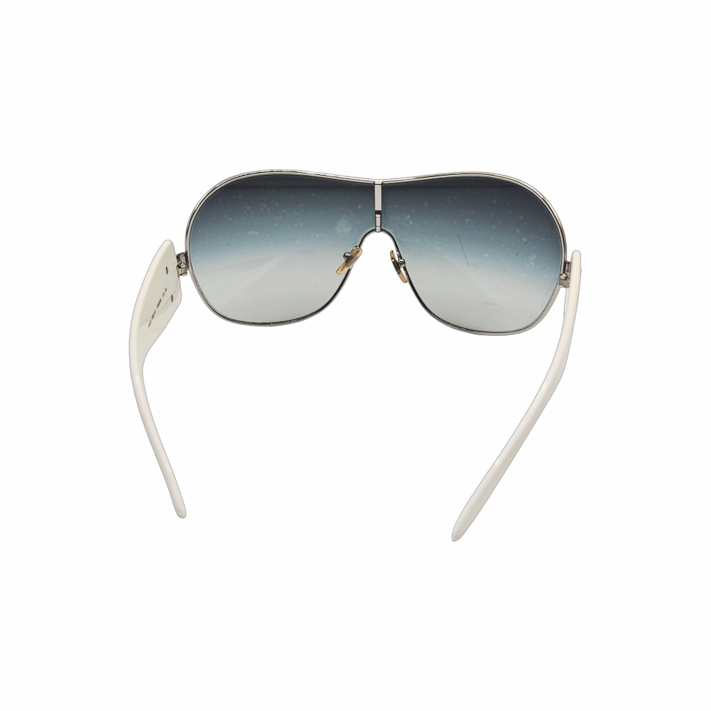 2000s 2061-B Medusa Shield Sunglasses with Crystal Detail - Versace