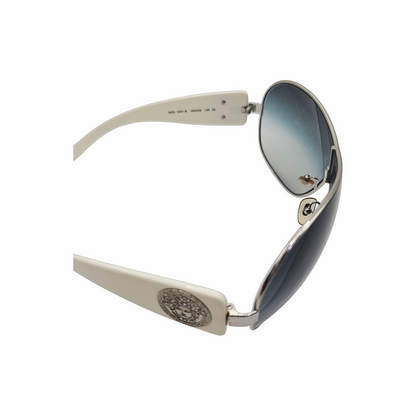 2000s 2061-B Medusa Shield Sunglasses with Crystal Detail - Versace