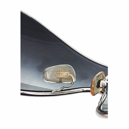 2000s 2061-B Medusa Shield Sunglasses with Crystal Detail - Versace