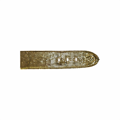 1970 -80s Vintage Gold-Tone Metal Mesh Disco Belt